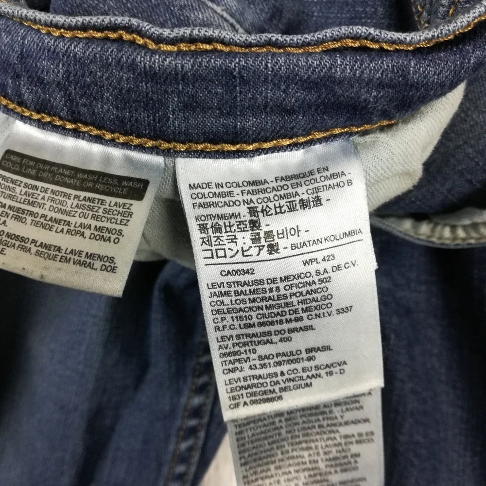 Levi's Mens Jeans 505 Straight Leg Regular Fit Blue Denim Medium‎ Wash 38x29